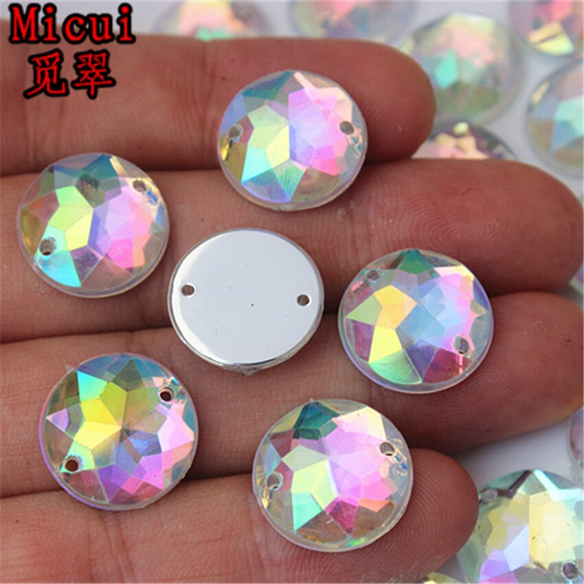 Micui 100 PCS 10/12/13/15mm AB Ȯ  ũ   ũŻ ÷ ٽ  2 Ȧ Ƿ ZZ4A